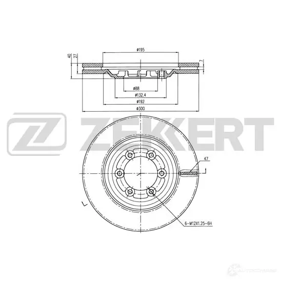 Тормозной диск ZEKKERT 1440205430 IZEW XKV BS-5984 изображение 0