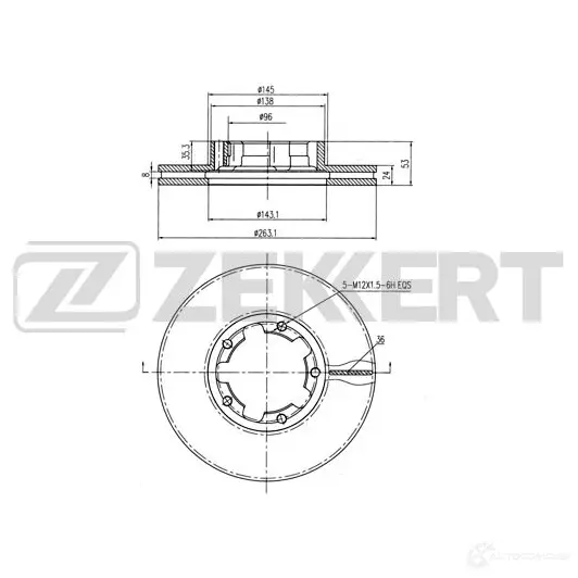 Тормозной диск ZEKKERT SBD2F 7H 1440205431 BS-5983