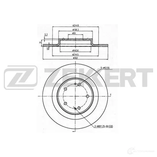 Тормозной диск ZEKKERT BS-5835 1275159683 SV P4D изображение 0