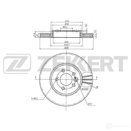 Тормозной диск ZEKKERT BS-5811 VQY1 O 4317239