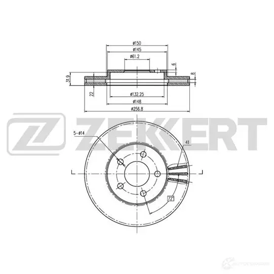 Тормозной диск ZEKKERT 4317113 CF DHISX BS-5681 изображение 0