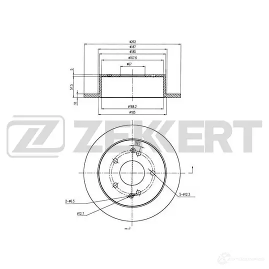Тормозной диск ZEKKERT EUP JX0 4317091 BS-5659 изображение 0
