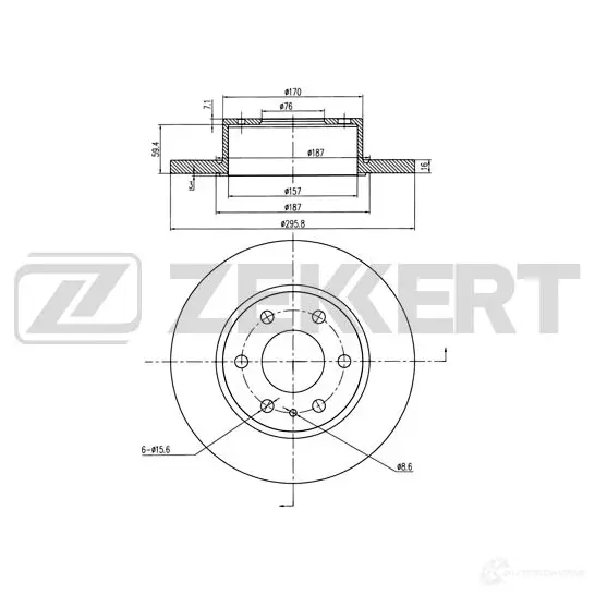 Тормозной диск ZEKKERT BS-5619 35 CEBRG 4317052