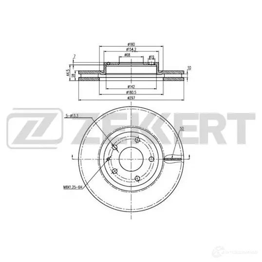 Тормозной диск ZEKKERT SVNIY4 7 4316930 BS-5488