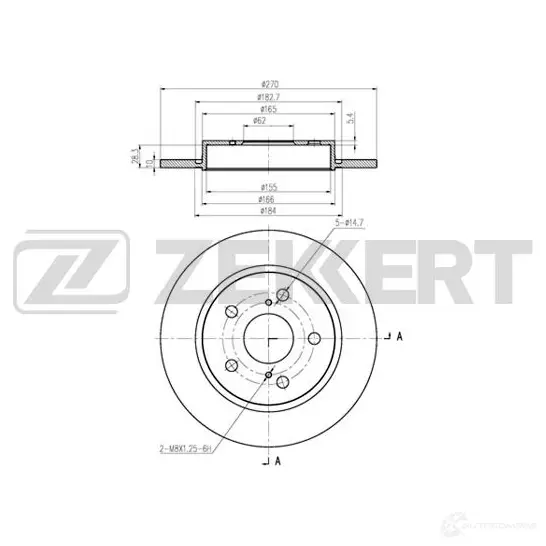 Тормозной диск ZEKKERT 4316861 DX5K3 29 BS-5419 изображение 0