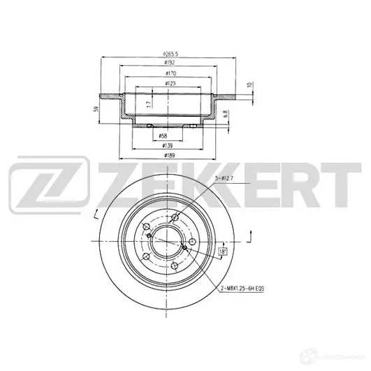 Тормозной диск ZEKKERT BS-5180 4316656 E GPOL изображение 0