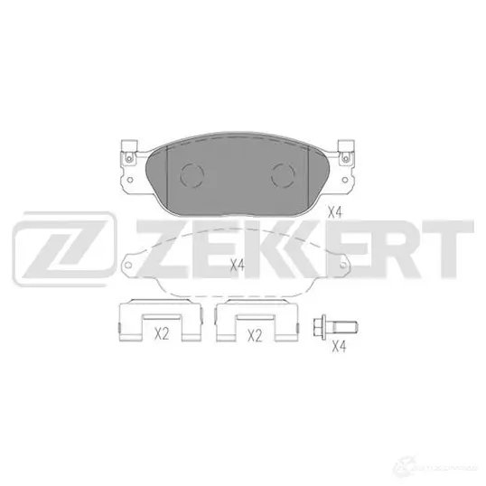 Тормозные колодки дисковые, комплект ZEKKERT BS-3064 1439902451 LHT86K 9 изображение 0