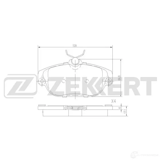 Тормозные колодки дисковые, комплект ZEKKERT BS-2996 1439902399 TR N3UUQ