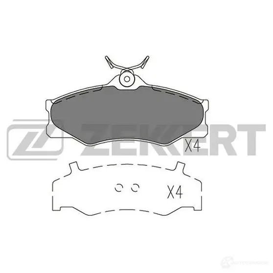 Тормозные колодки дисковые, комплект ZEKKERT 1439902389 BS-2977 7WK L7QX
