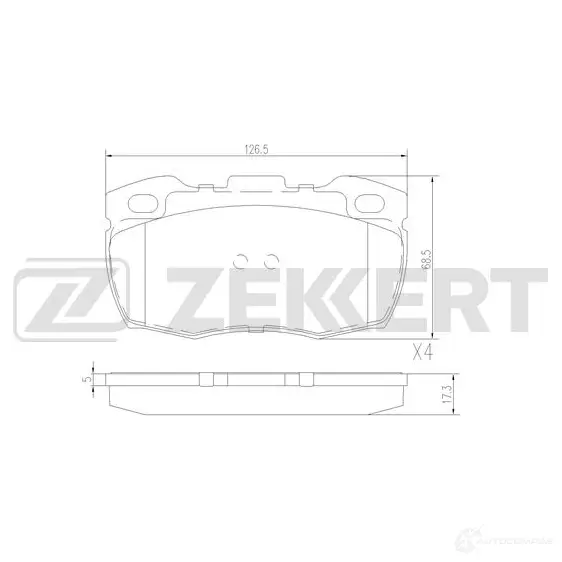 Тормозные колодки дисковые, комплект ZEKKERT OMSZ1C J BS-2976 1439902388