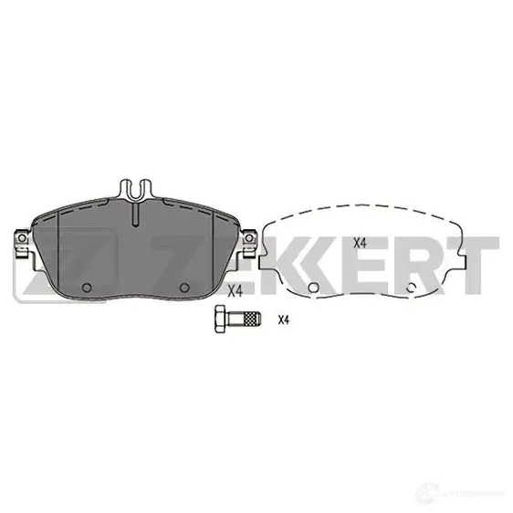 Тормозные колодки дисковые, комплект ZEKKERT 1437995586 BS-2950 AE TVN2