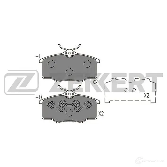 Тормозные колодки дисковые, комплект ZEKKERT BS-2941 JJ V7O 1439902370