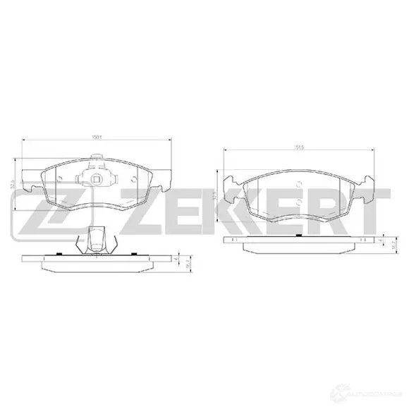 Тормозные колодки дисковые, комплект ZEKKERT BS-2940 1437995312 HLLQ 30 изображение 0