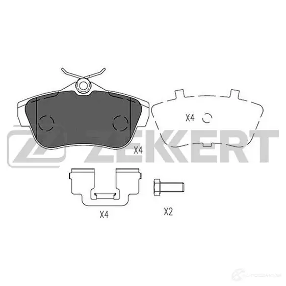 Тормозные колодки дисковые, комплект ZEKKERT 1437995221 BS-2938 4C5Y OY