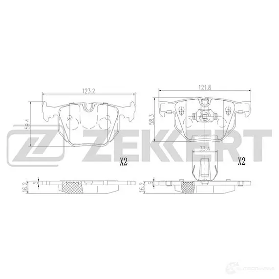 Тормозные колодки дисковые, комплект ZEKKERT BS-2922 1437995256 JYH 05N изображение 0