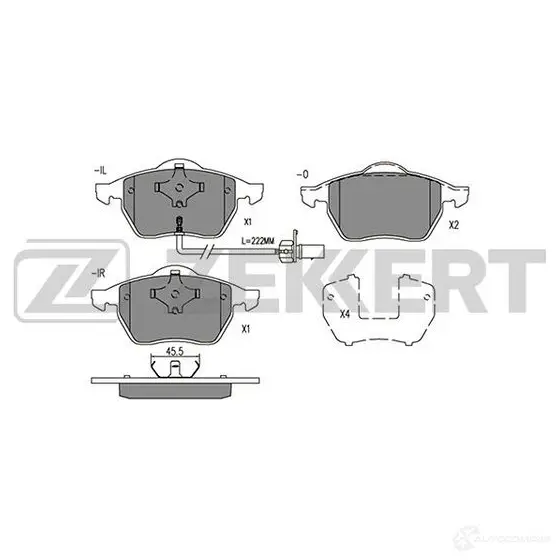 Тормозные колодки дисковые, комплект ZEKKERT BS-2908 1437995566 ENQBSB E изображение 0