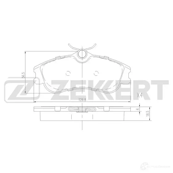 Тормозные колодки дисковые, комплект ZEKKERT 57OD 5Q 1439902358 BS-2892