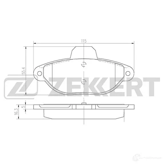 Тормозные колодки дисковые, комплект ZEKKERT HHKLB1 Y 1439902351 BS-2872