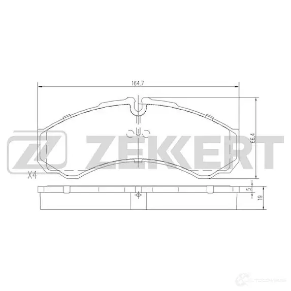 Тормозные колодки дисковые, комплект ZEKKERT V ZCF2 BS-2801 4316431 изображение 0