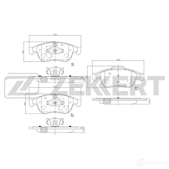 Тормозные колодки дисковые, комплект ZEKKERT 4316430 BS-2800 135V0 HJ изображение 0