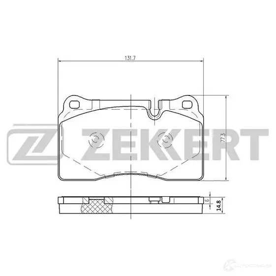 Тормозные колодки дисковые, комплект ZEKKERT 1275150295 ARB2W 66 BS-2540 изображение 0
