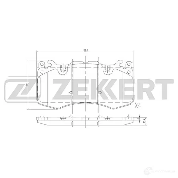 Тормозные колодки дисковые, комплект ZEKKERT BS-2530 6 X1XO29 1275150099