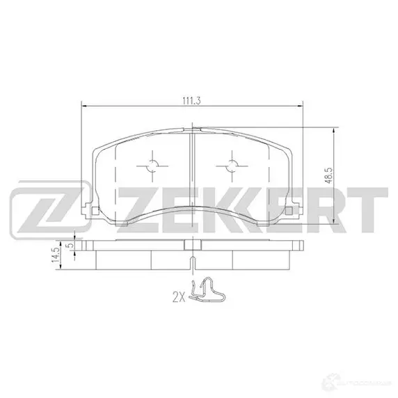 Тормозные колодки дисковые, комплект ZEKKERT 1275149261 C BTFQZJ BS-2432 изображение 0