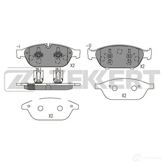 Тормозные колодки дисковые, комплект ZEKKERT 2 HU9T0 1275149063 BS-2425 изображение 0