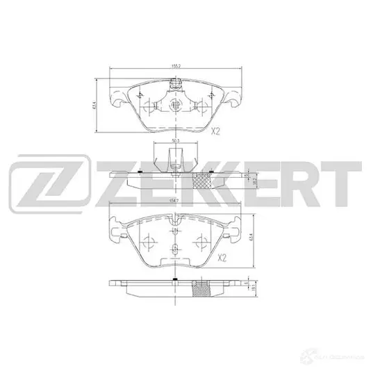 Тормозные колодки дисковые, комплект ZEKKERT BS-2388 FNFE 41 1437995329 изображение 0