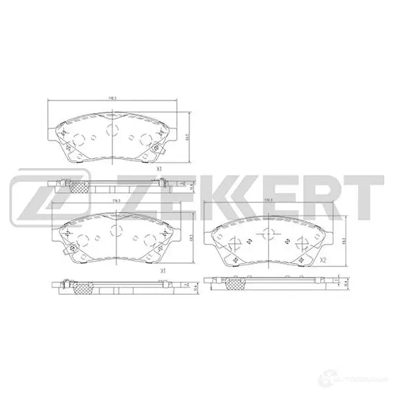 Тормозные колодки дисковые, комплект ZEKKERT BS-2382 1439902338 JL AW4QV изображение 0