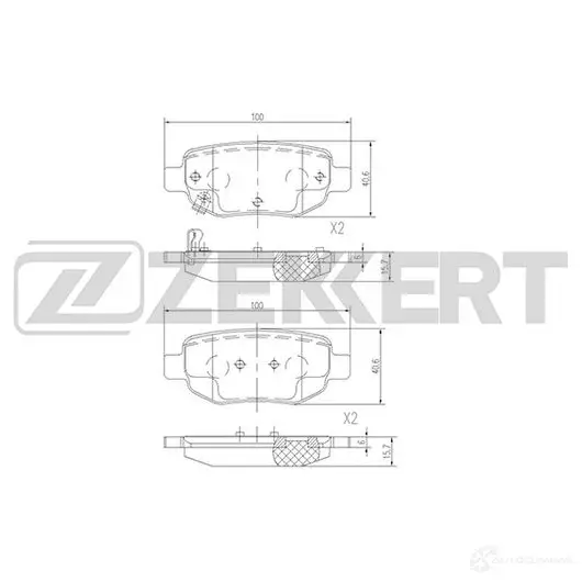 Тормозные колодки дисковые, комплект ZEKKERT BS-2379 9 W02Y 1439902336 изображение 0