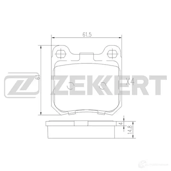 Тормозные колодки дисковые, комплект ZEKKERT BS-2356 B 885I 4316398
