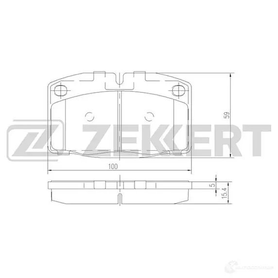 Тормозные колодки дисковые, комплект ZEKKERT 4316396 BS-2345 KMD WCV7