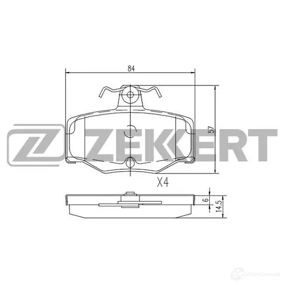 Тормозные колодки дисковые, комплект ZEKKERT BS-2272 4316389 EH KEKX изображение 0