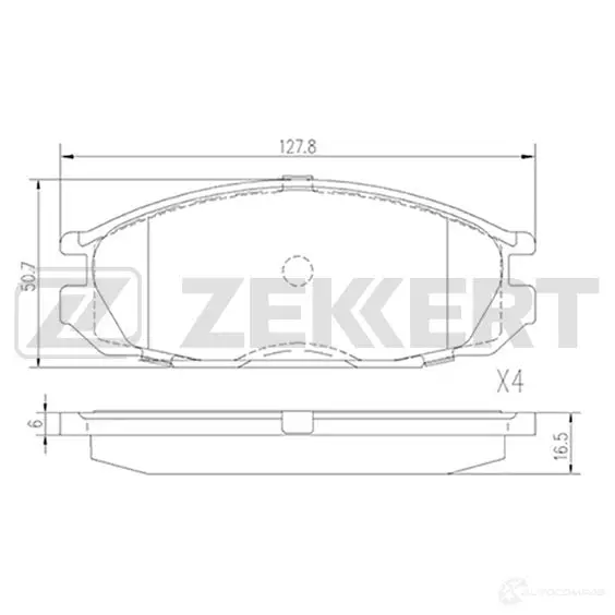 Тормозные колодки дисковые, комплект ZEKKERT BS-2162 1275148161 W WH0CUN изображение 0