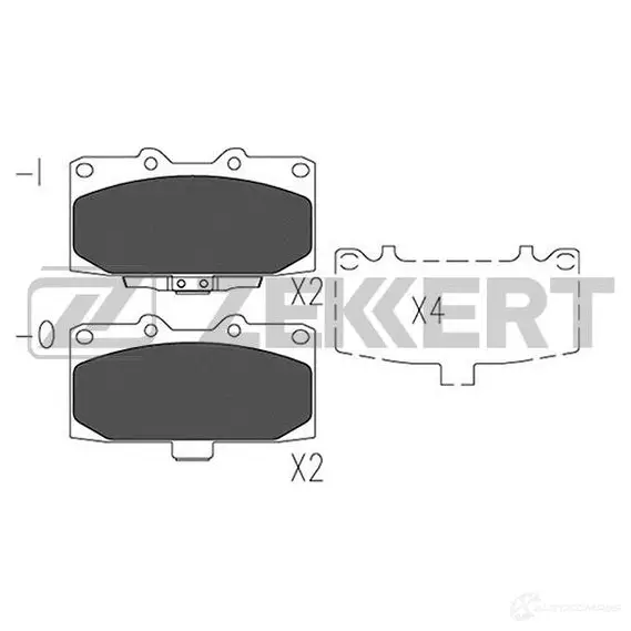 Тормозные колодки дисковые, комплект ZEKKERT FWE80 HY BS-2155 1275148117