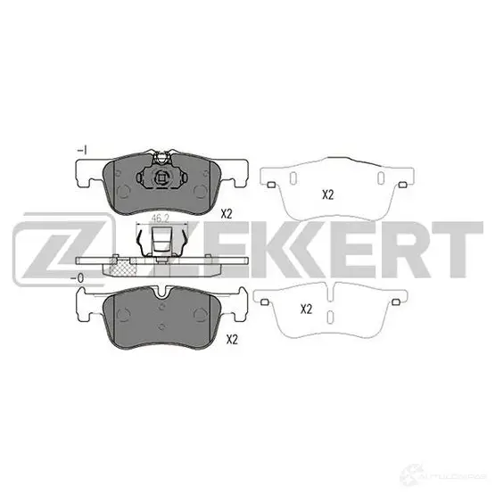 Тормозные колодки дисковые, комплект ZEKKERT H7VBPU R BS-2146 1275147981 изображение 0