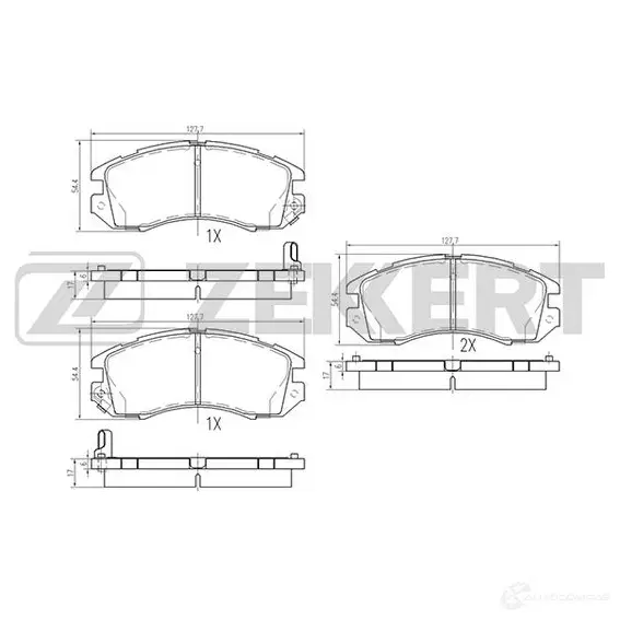 Тормозные колодки дисковые, комплект ZEKKERT 1275147795 Q LQAQ8B BS-2132 изображение 0