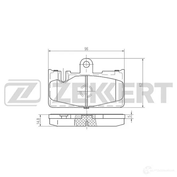 Тормозные колодки дисковые, комплект ZEKKERT 1275147321 ZKI3Z W2 BS-2099