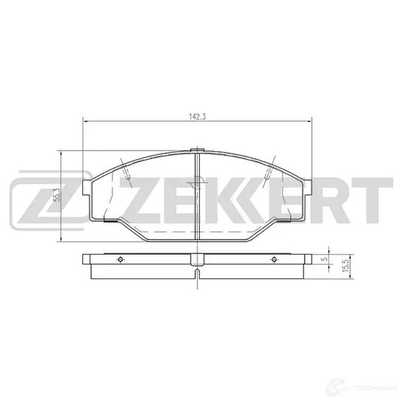 Тормозные колодки дисковые, комплект ZEKKERT BS-2088 1275147087 XMU GPK5 изображение 0