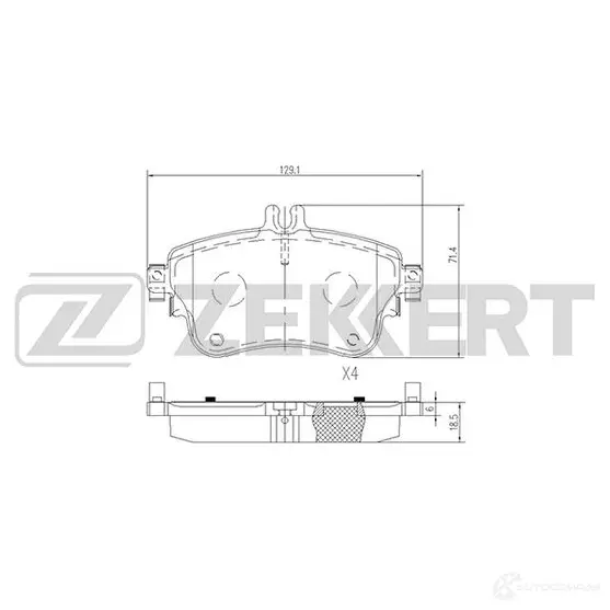 Тормозные колодки дисковые, комплект ZEKKERT 1275146863 BS-2073 N HM0O7 изображение 0