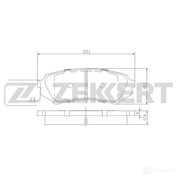 Тормозные колодки дисковые, комплект ZEKKERT 4316369 QFQ 2VR BS-1984 изображение 0