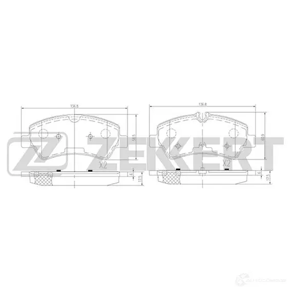 Тормозные колодки дисковые, комплект ZEKKERT BS-1967 FP18JI M 1275146333 изображение 0