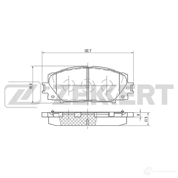 Тормозные колодки дисковые, комплект ZEKKERT BS-1940 R0J56S 0 1275146031