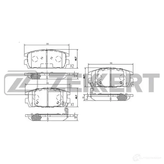 Тормозные колодки дисковые, комплект ZEKKERT 5 ZRQUQ BS-1937 1275145993 изображение 0