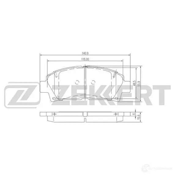 Тормозные колодки дисковые, комплект ZEKKERT BS-1869 7FZ WK0 1275145629