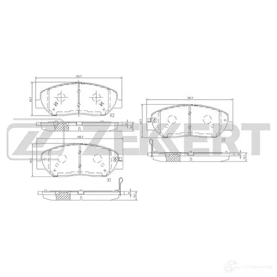 Тормозные колодки дисковые, комплект ZEKKERT SPRTB L 4316339 BS-1777 изображение 0