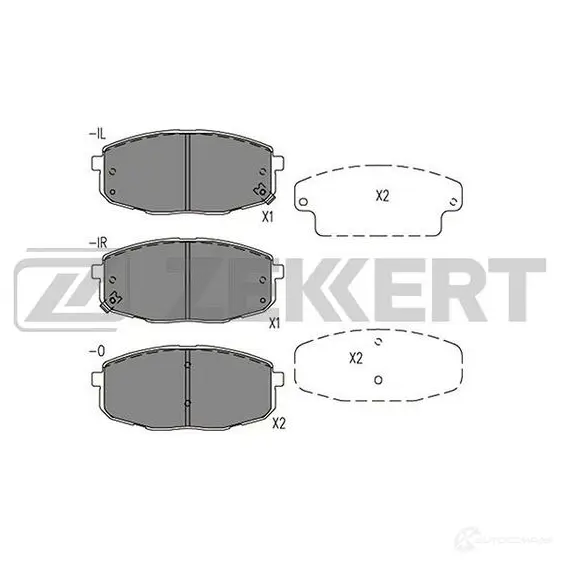 Тормозные колодки дисковые, комплект ZEKKERT BS-1578 1437995320 19I RE87 изображение 0
