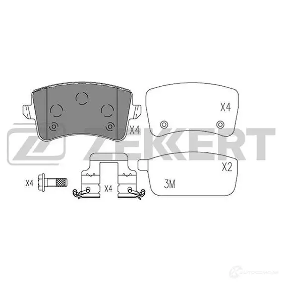 Тормозные колодки дисковые, комплект ZEKKERT 1439902303 BS-1575 P3OY 5CX
