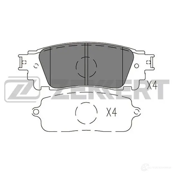 Тормозные колодки дисковые, комплект ZEKKERT BS-1540 1437995864 FBWM QUU